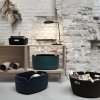 Muuto RESTORE Pojemnik - Kosz Filcowy do Przechowywania Niski - Granatowy