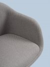 Muuto FIBER CONFERENCE Krzesło Tapicerowane / Czarne - Podstawa Drewniana Ciemny Dąb - Tkanina Remix 296