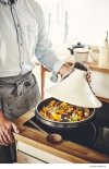 Emile Henry DELIGHT Ceramiczne Naczynie do Gotowania Tagine 33 cm Indukcja - Biało/Czarny