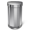 simplehuman Kosz na Śmieci Pedałowy 45 l Półokrągły - Stal FPP