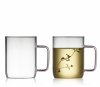 Lyngby Glass TORINO Szklanki do Kawy lub Herbaty / Gorących Napojów 300 ml / Różowy Uchwyt