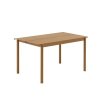 Muuto LINEAR Ogrodowy Stół Stalowy 140 x 75 cm / Pomarańczowy