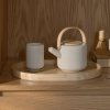Stelton THEO Kubek z Podstawką Bambusową 250 ml / Czarny