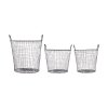 House Doctor WIRE Kosz Druciany 3 Szt. Czarny