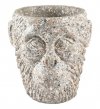 Villa Collection NATURE Doniczka do Kwiatów 22 cm Głowa z Cementu - Szara