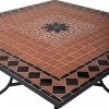 Bloomingville HELLEN Stół Kwadratowy 110 cm z Kamiennym Blatem / Czarny
