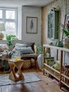 Bloomingville HAZEM Witryna - Szafa z Efektem Postarzania 80 cm / Zielona