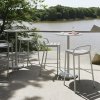 Muuto LINEAR Krzesło Barowe Ogrodowe - Hoker 75 cm / Ciemnozielony