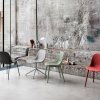 Muuto FIBER SIDE Krzesło z Drewnianą Ramą - Białe