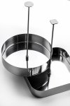 Mepra STILE Kwadratowy Koszyk z Uchwytem 22 cm / Srebrny Stalowy