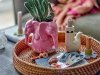 Bloomingville TRUDY Świecznik Ceramiczny Ptaszek / Biały