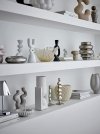 Bloomingville METINA Świecznik Aluminiowy 21 cm / Srebrny