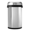 simplehuman BULLET Otwarty Kosz na Śmieci 60 l - Półokrągły / Srebrny
