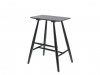 Villa Collection BAST Hoker Drewniany - Stołek Dębowy 64 cm Czarny