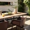 Muuto 70/70 Stół Ogrodowy 225x90 cm Blat z Drewna Sapelli / Rama Czarna