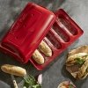 Emile Henry - Ceramiczna Forma do Pieczenia 5 Mini Bagietek - Czarna