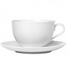 Lyngby Porcelain RHOMBE Filiżanka do Herbaty 390 ml Biała