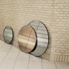 AYTM - CIRCUM Lustro Ścienne Okrągłe 90 cm Taupe - Tafla Klasyczna