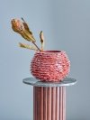 Bloomingville MORWEN Ceramiczny Wazon do Kwiatów 22 cm / Różowy