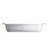Emile Henry NATURAL CHIC Prostokątna Forma - Naczynie do Zapiekania 42,5x28 cm Białe