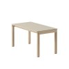 Muuto COUPLE Stolik Kawowy z Ceramicznym Blatem 84x40 cm / Jasny Dąb - Blat Gładki Piaskowy Sand
