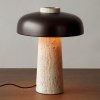 Audo REVERSE Lampa Stołowa z Trawertynu / Klosz Szczotkowany Mosiądz