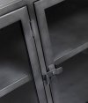 Muubs BOSTON Metalowa Komoda Przeszklona 180 cm / Czarna