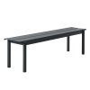 Muuto LINEAR Ławka Ogrodowa / Stalowa 170 cm Czarna