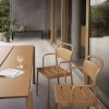 Muuto LINEAR Ogrodowe Krzesło Metalowe z Podłokietnikiem / Białe