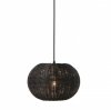 Villa Collection SCANDI Lampa Wisząca Rattanowa 30 cm Czarna