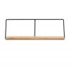 House Doctor NATURE Półka Ścienna Czarna 70 cm Blat Drewniany Mango