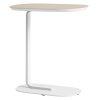 Muuto RELATE Stolik Pomocniczy - Boczny 60,5 cm Biały / Blat Fornir Dębowy