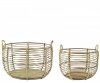 Villa Collection SCANDI Kosz do Przchowywania - Zestaw 2 Dużych Koszy Bambusowych