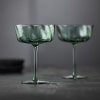 Lyngby Glass VIENNA Kieliszki do Szampana / Koktajlowe 350 ml 4 Szt. / Zielone
