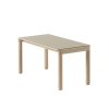Muuto COUPLE Stolik Kawowy z Ceramicznym Blatem 84x40 cm / Jasny Dąb - Blat Wavy Piaskowy Sand