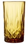 Lyngby Glass SORRENTO Kolorowe Wysokie Szklanki Long Drink 380 ml 4 Szt. / Żółte