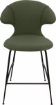 Umage TIME FLIES Hoker - Tapicerowane Krzesło Barowe na Czarnych Nogach 102 cm / Zielone