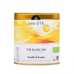 Terre d'Oc WHITE TEA Organiczna Biała Herbata 50g Wanilia i Tonka