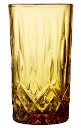 Lyngby Glass SORRENTO Kolorowe Wysokie Szklanki Long Drink 380 ml 4 Szt. / Żółte