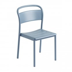 Muuto LINEAR SIDE Krzesło Ogrodowe Metalowe / Niebieski