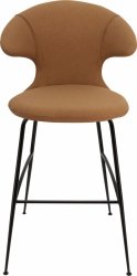 Umage TIME FLIES Hoker - Tapicerowane Krzesło Barowe na Czarnych Nogach 112 cm / Karmelowe