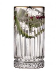 Lyngby Glass FIRENZE Kryształowe Wysokie Szklanki do Long Drinków 450 ml 4 Szt. Złote
