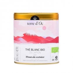 Terre d'Oc WHITE TEA Organiczna Biała Herbata 50g Kwiat Wiśni