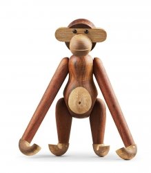 Kay Bojesen MONKEY Dekoracja - Figurka Drewniana Małpka Średnia - Drewno Tekowe