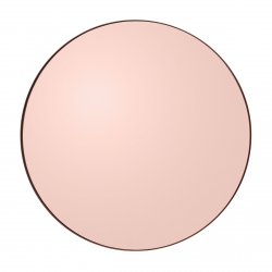AYTM - CIRCUM Lustro Ścienne Okrągłe 90 cm Różowe