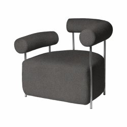 Kristina dam studio SOLITUDE Fotel Tapicerowany Boucle / Ciemnoszary