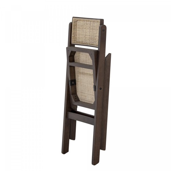 Bloomingville LOUPE Krzesło Składane z Drewna Kauczukowego / Brązowe