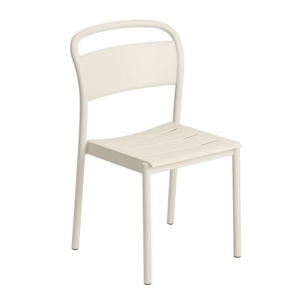 Muuto LINEAR SIDE Krzesło Ogrodowe Metalowe / Białe
