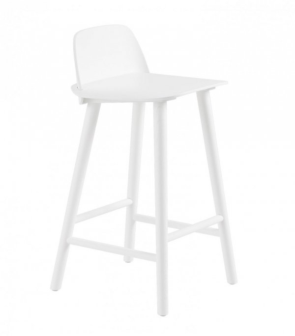 Muuto NERD Hoker - Krzesło Barowe 79 cm Białe