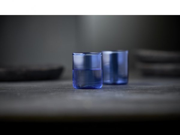 Lyngby Glass TORINO Szklaneczki do Espresso / Kieliszki do Wódki 60 ml 2 Szt. Niebieskie